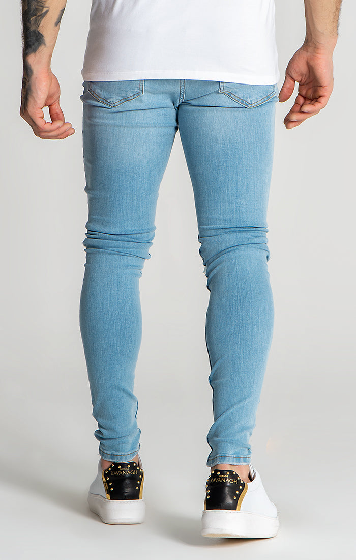 Light Blue GK Iron Ripped Jeans