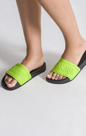 Neon Green Kavanagh Slides