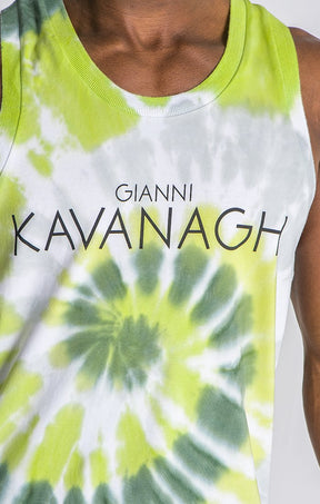 T-Shirt Caveada Tingida Amarela-Neon