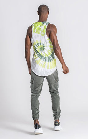 T-Shirt Caveada Tingida Amarela-Neon