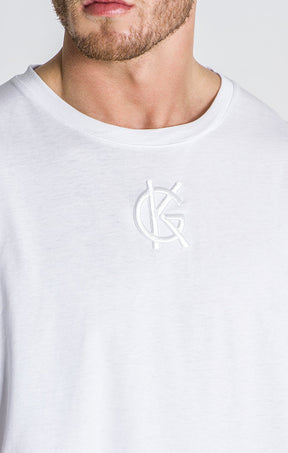 White Hydrate Embroidery Tee